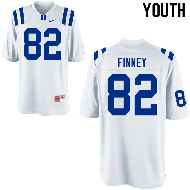 Youth #82 Cole Finney Duke Blue Devils College Football Jerseys Sale-White